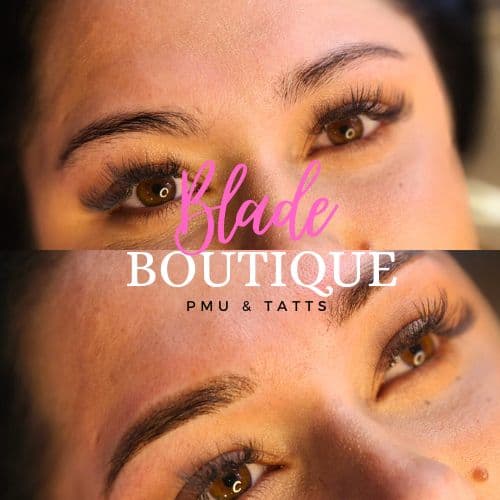 Nano brows fine hair-stroke healed result