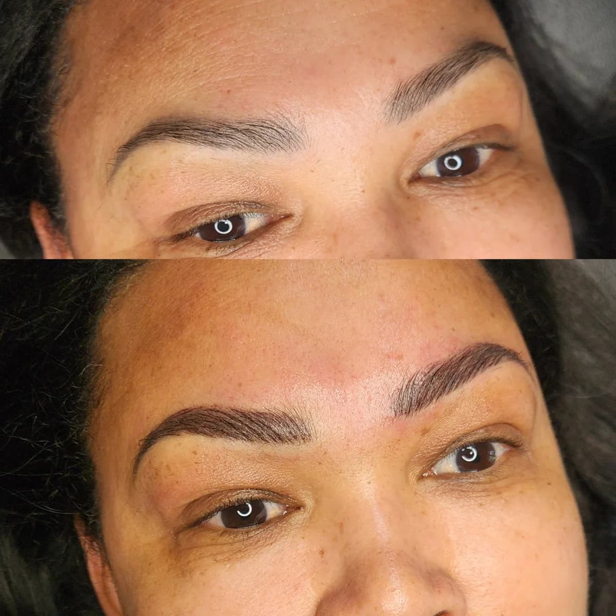 Before and after: Nano brows