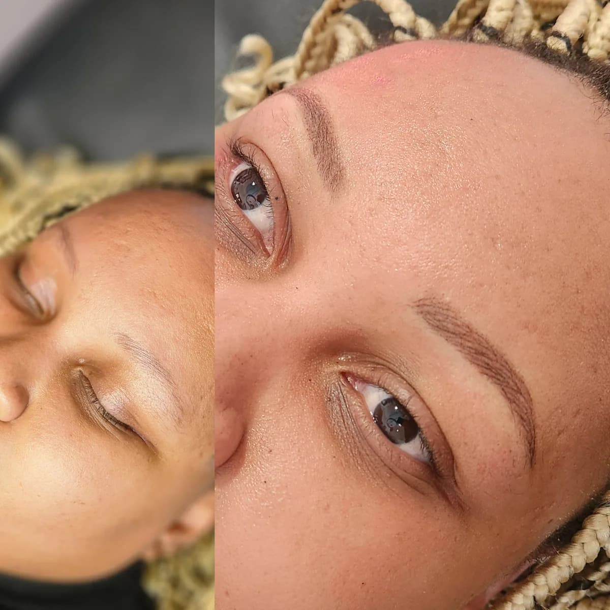 Before and after: Nano brows