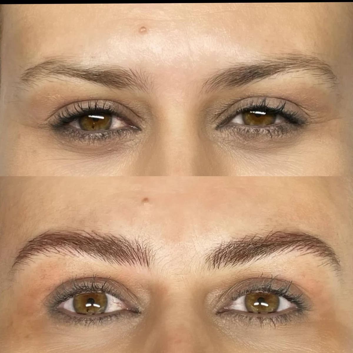 Before and after: Nano brows