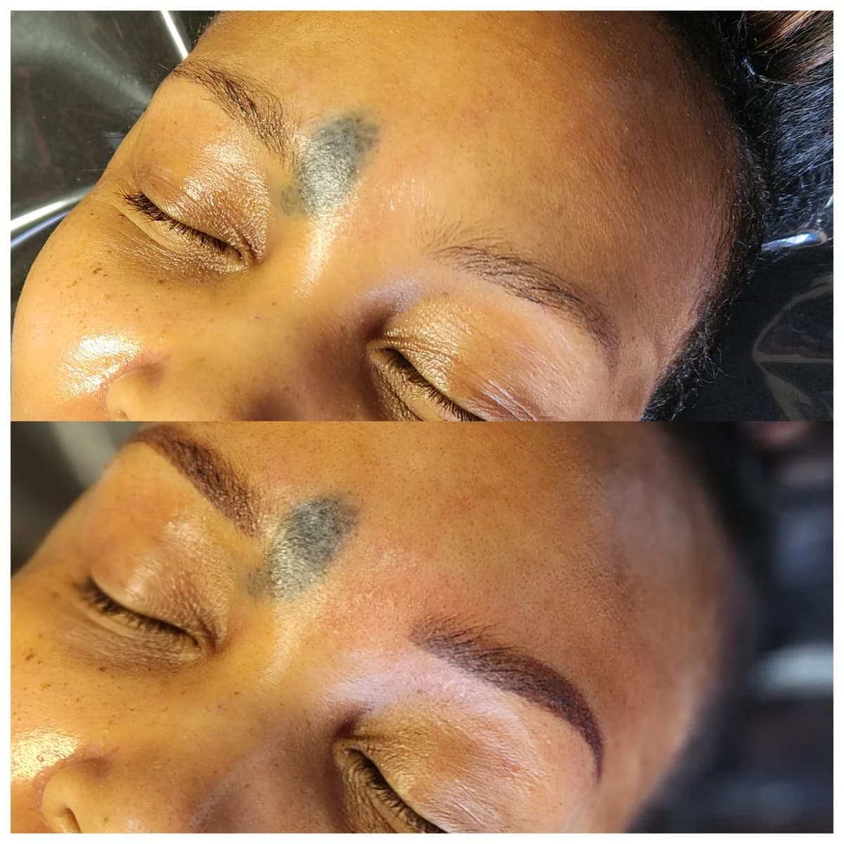 Before and after: Powder & ombre brows