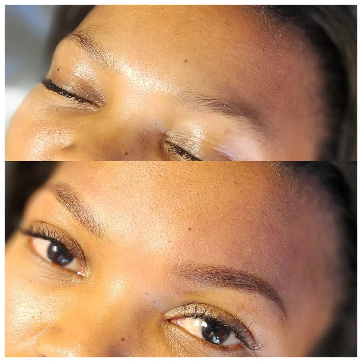 Before and after: Powder & ombre brows