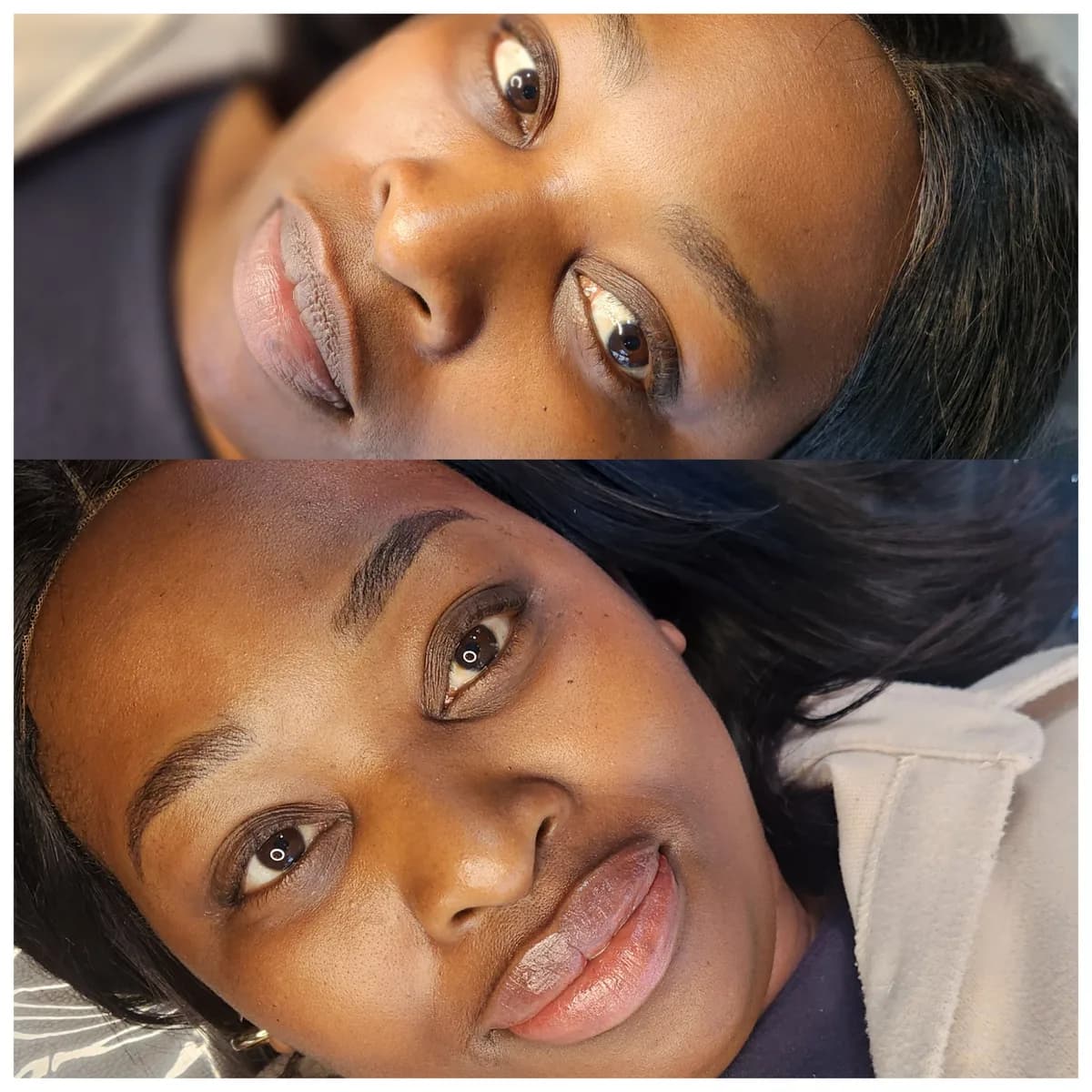Before and after: Powder & ombre brows