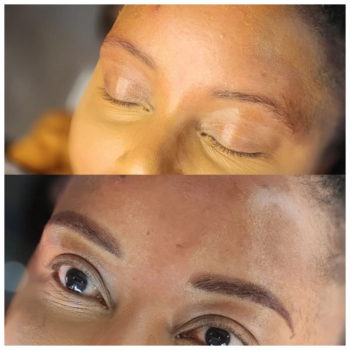 Before and after: Powder & ombre brows