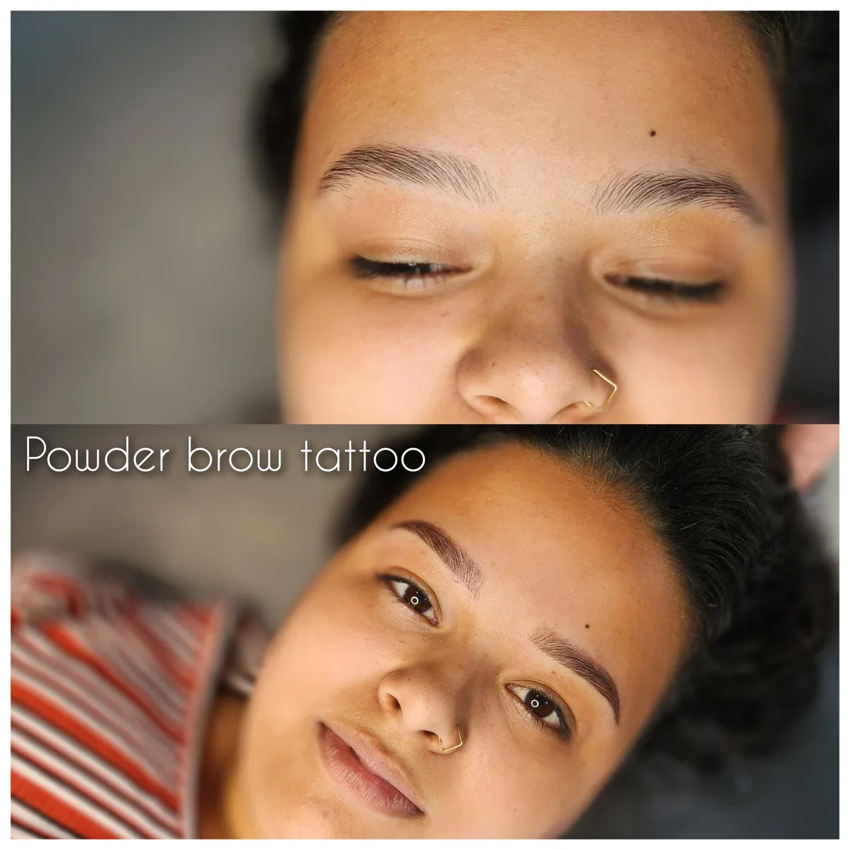 Before and after: Powder & ombre brows