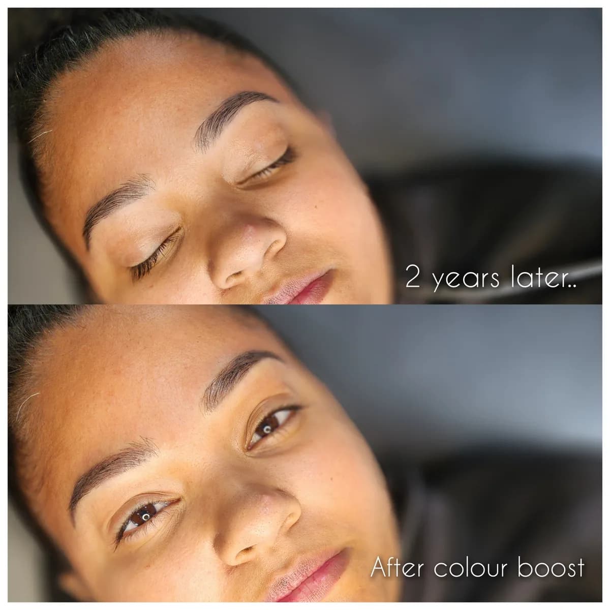 Before and after: Powder & ombre brows