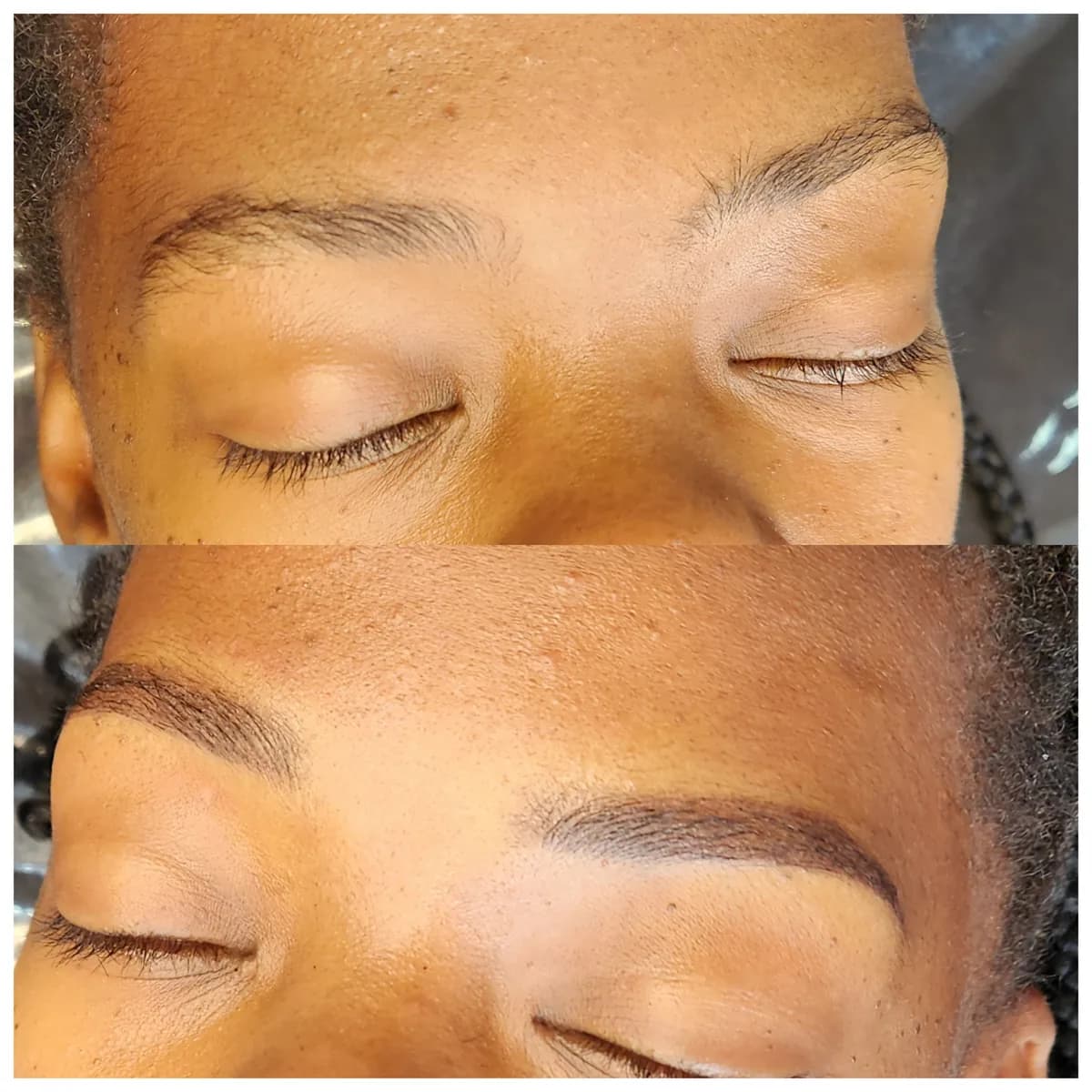 Before and after: Powder & ombre brows