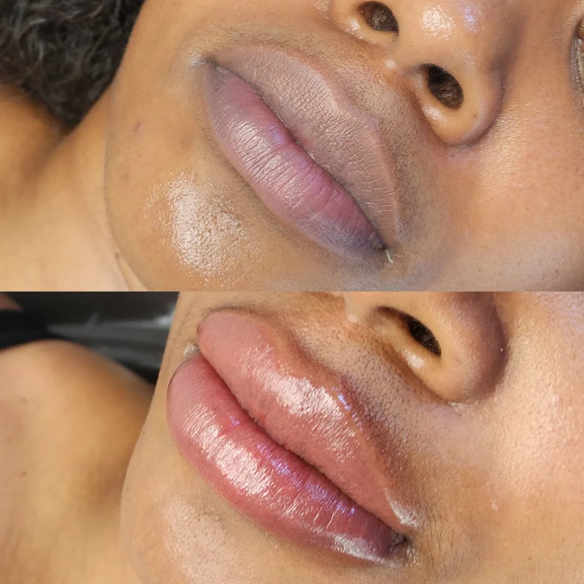 Dark lip neutralisation by Sam at Blade Boutique
